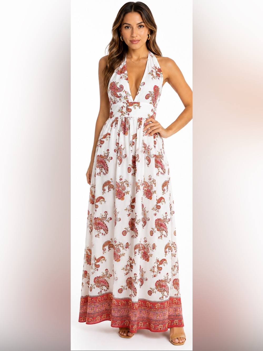FOREVER 21 Paisley Halter Maxi Dress NWOT